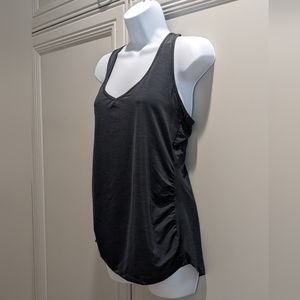 Old Navy Active Gray Semi Fitted Ruched Racerback Tank Women's Size S NWOT